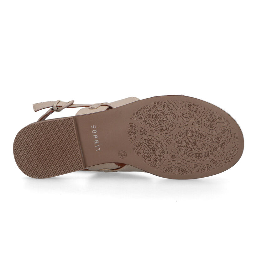 Esprit Beige Platte sandalen voor dames (334102)