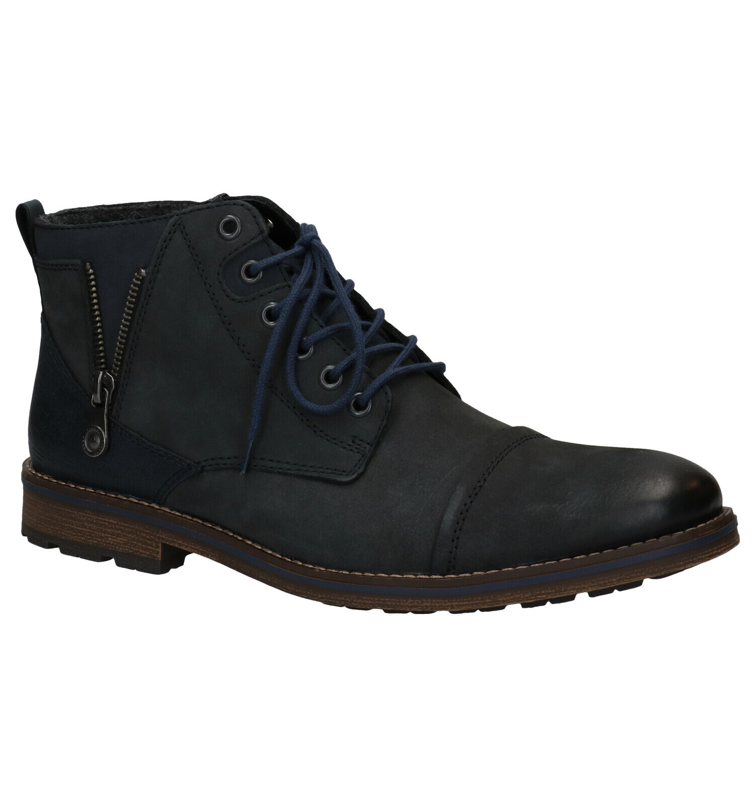 Rieker Blauwe Geklede Hoge Veterschoenen Heren Geklede schoenen Hoge schoenen Online op TORFS.BE