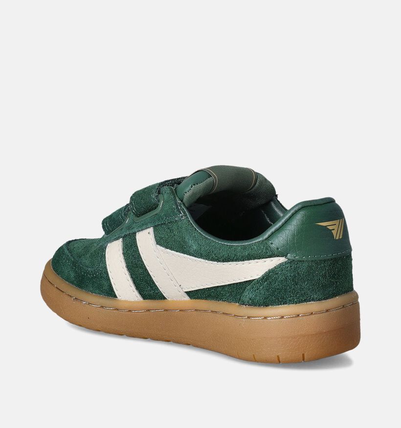 Gola 618 Hawk Suede Strap Baskets en Vert pour filles, garçons (352365) - pour semelles orthopédiques