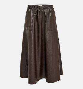 Desires Sheyla Donkerbruine Midi-Rok voor dames (379175)
