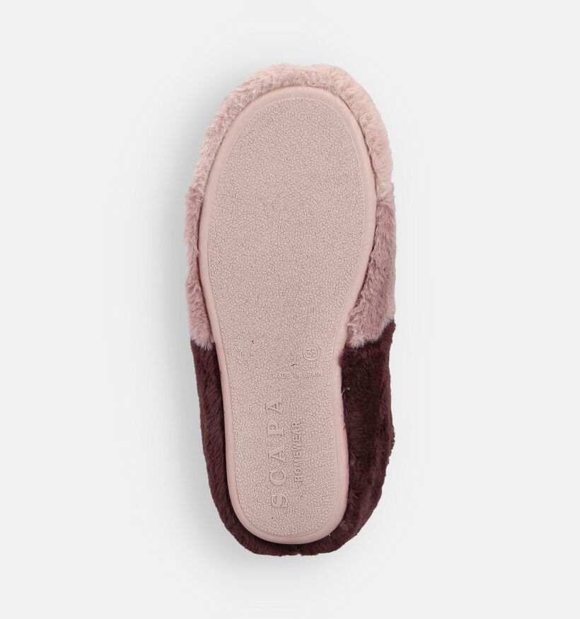 Scapa Pantoufles ouvertes en Rose/Bordeaux pour femmes (364013) - pour semelles orthopédiques