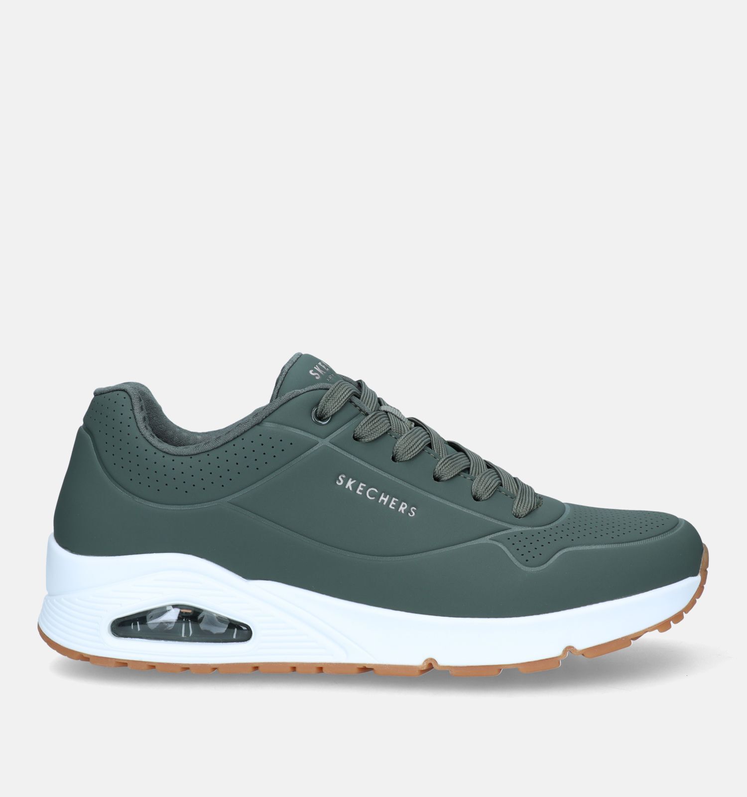 Skechers Uno Stand On Air Olijfgroene Sneakers Heren Sneakers