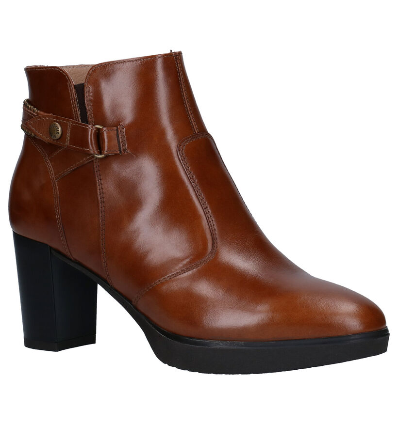 NeroGiardini Bottines à talons en Cognac en cuir (278978)