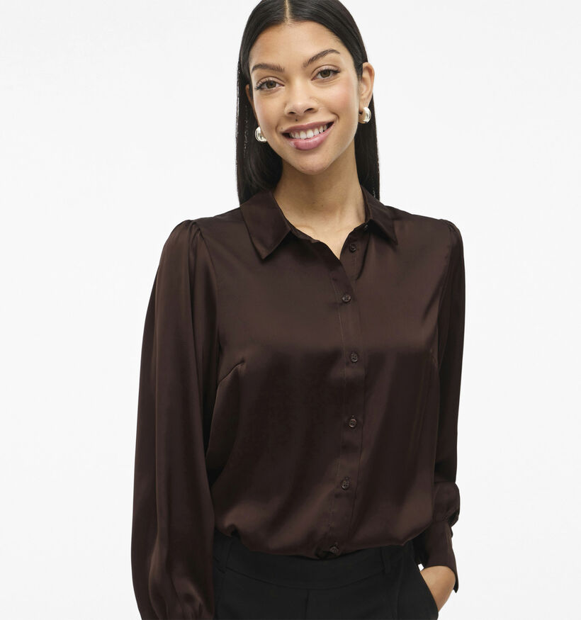 Vila Vienna Ravenna Donkerbruine Blouse voor dames (378433)