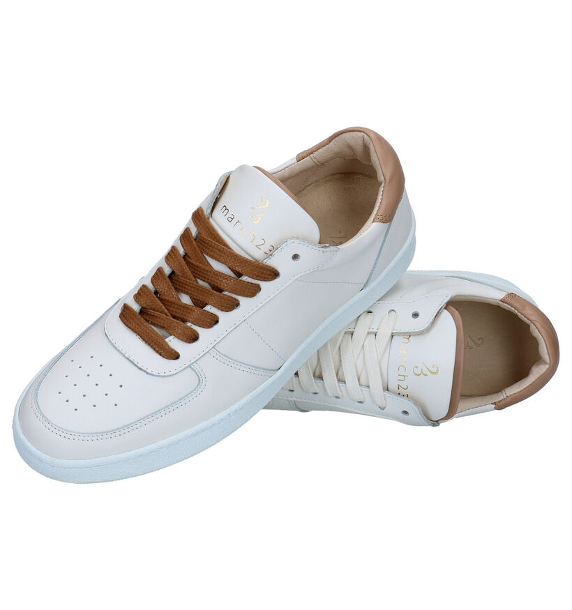 March23 Ecru Sneakers in leer (283269)