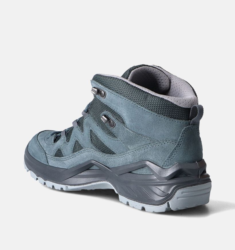LOWA Sirkos EVO GTX Mid Chaussures de randonnée en Bleu pour femmes (355802) - pour semelles orthopédiques