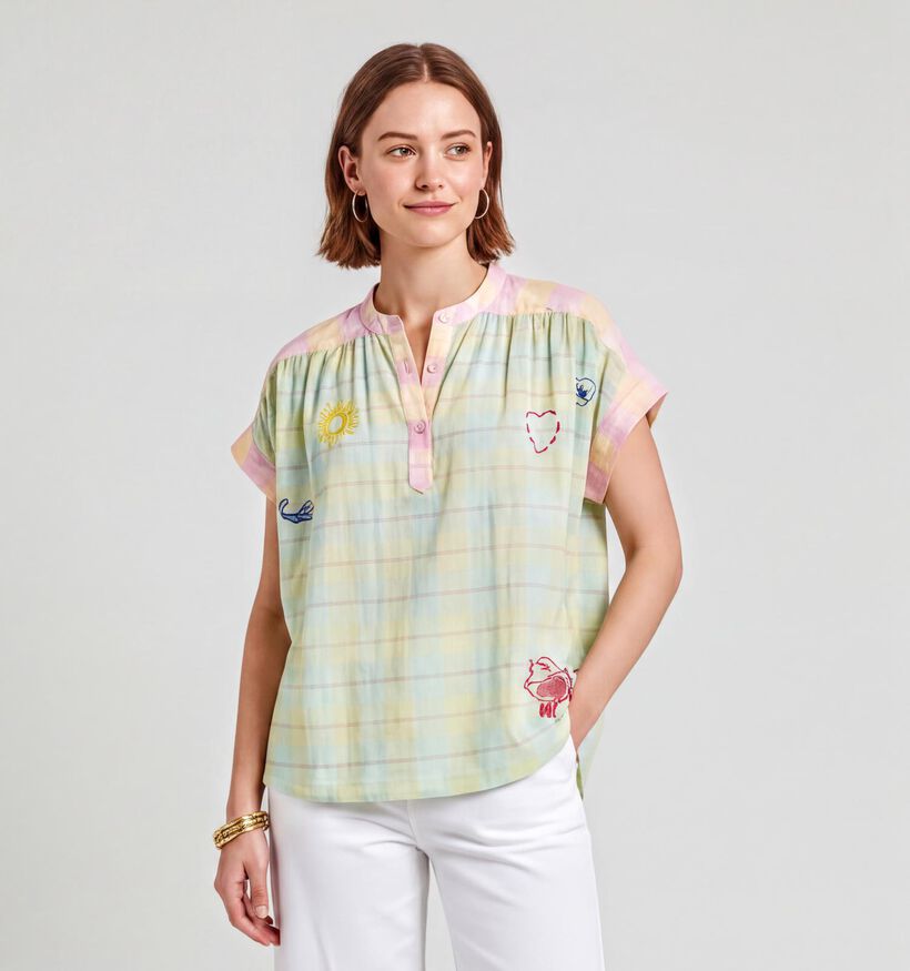Ador&eacute; Avelon Groene/Roze Blouse voor dames (379152)