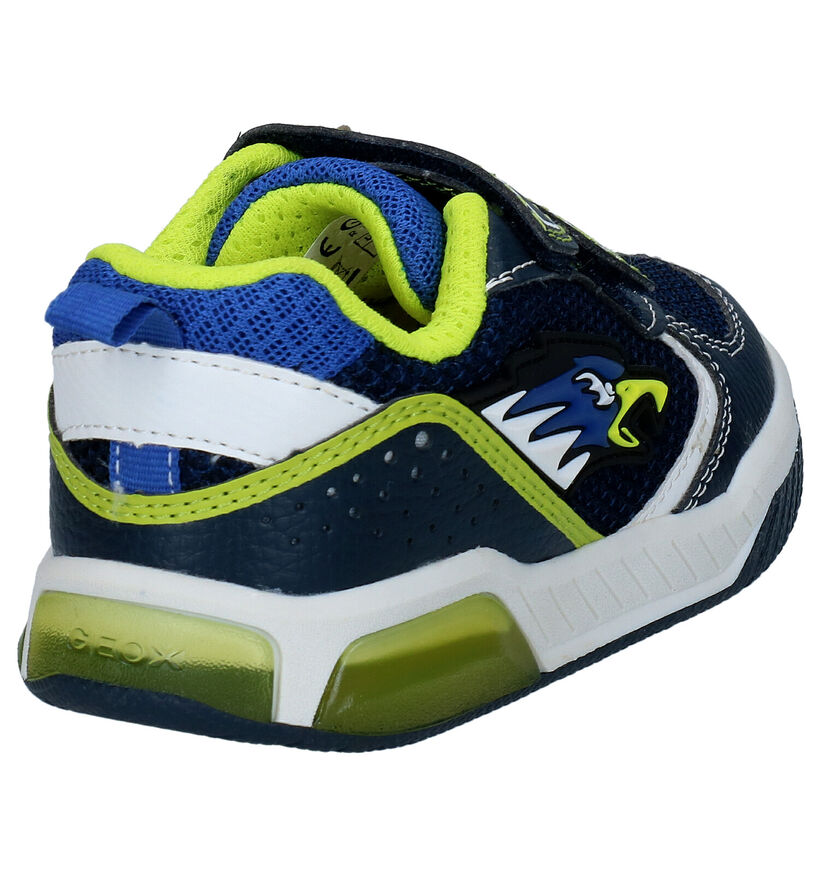 Geox Inek Chaussures à velcro en Bleu en simili cuir (287070)