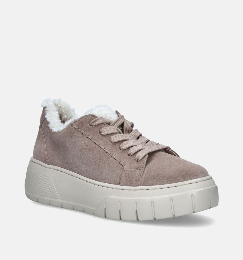 Gabor Best Fitting Beige Veterschoenen voor dames (347043) - geschikt voor steunzolen