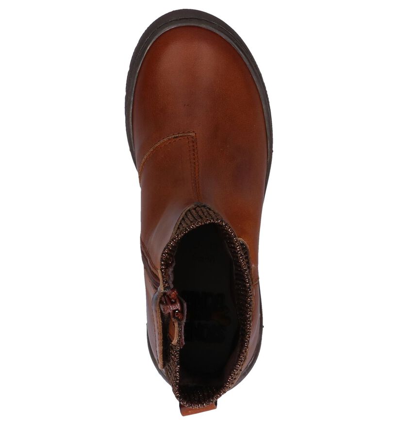 STONES and BONES Bottes basses en Cognac en cuir (255530)
