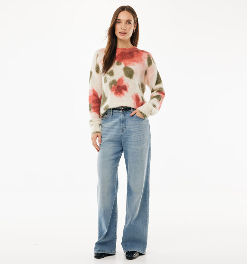 Mexx Printed Flowers Ecru Trui voor dames (368526)