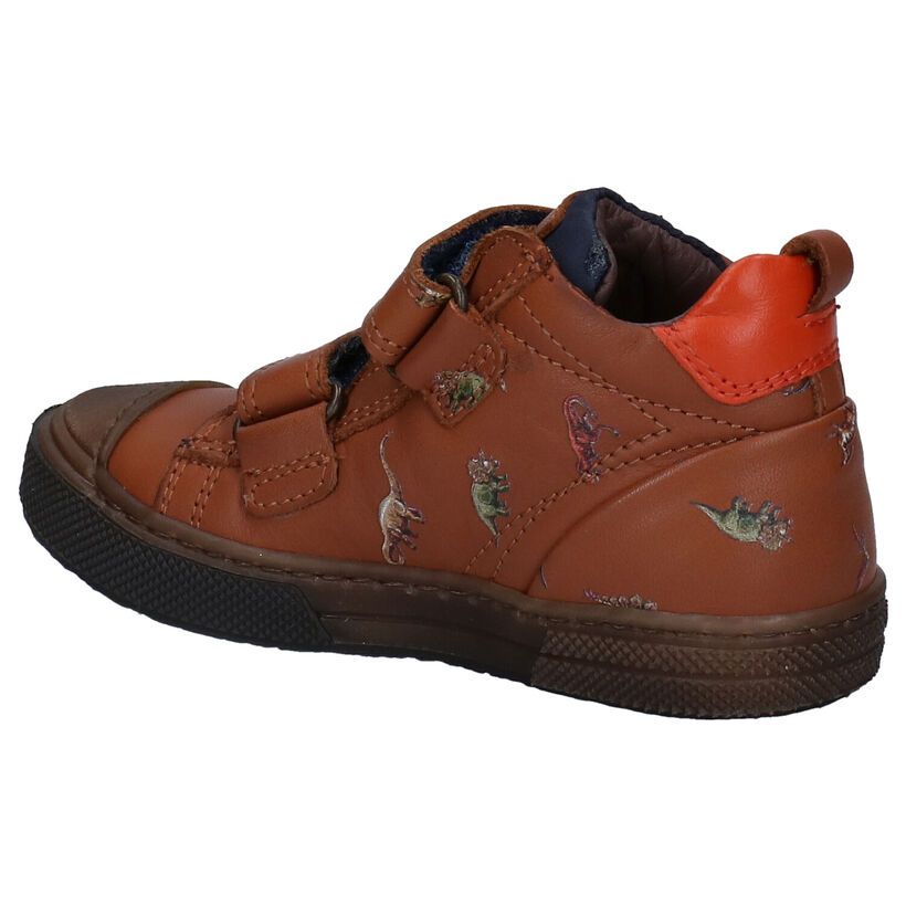 STONES and BONES Cognac Velcroschoenen in leer (278897)