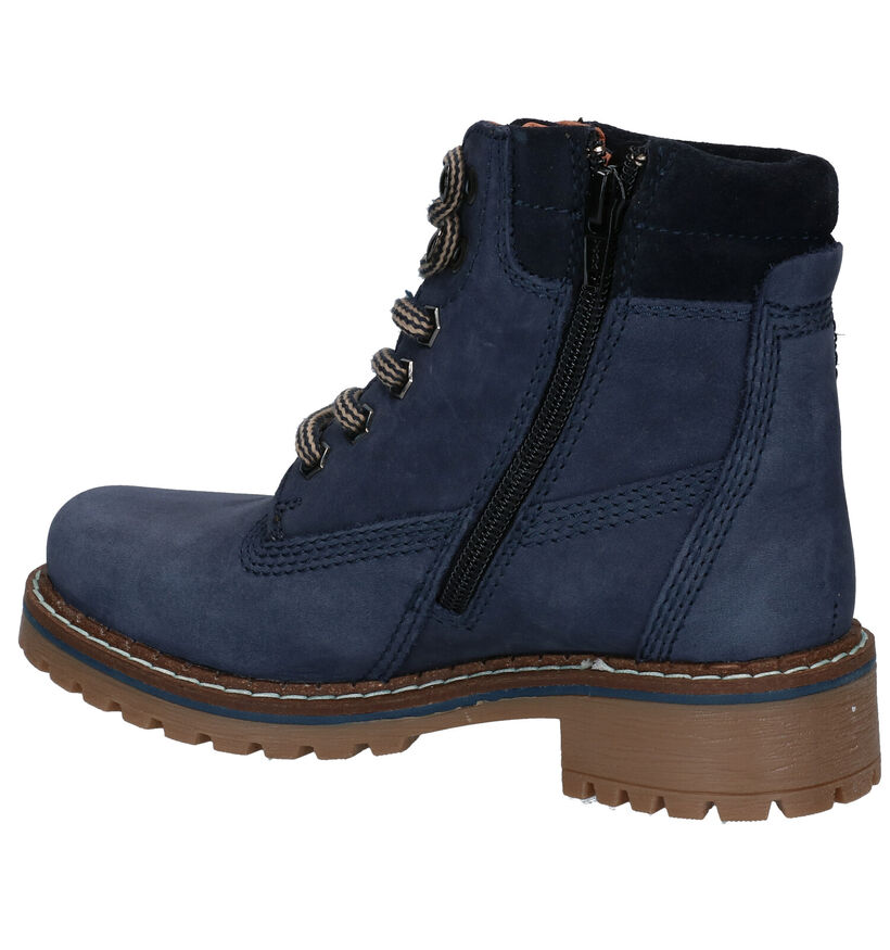 Dazzle Bottines robustes en Bleu foncé en nubuck (278836)