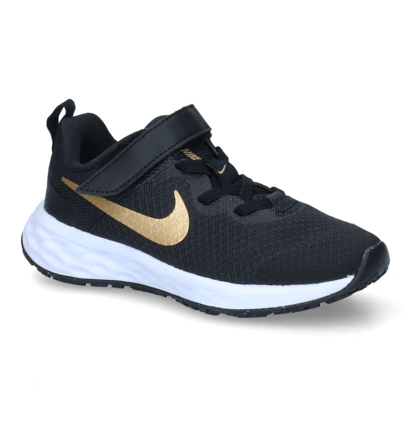 Nike Revolution 6 Zwarte Sneakers voor meisjes (308999) - geschikt voor steunzolen