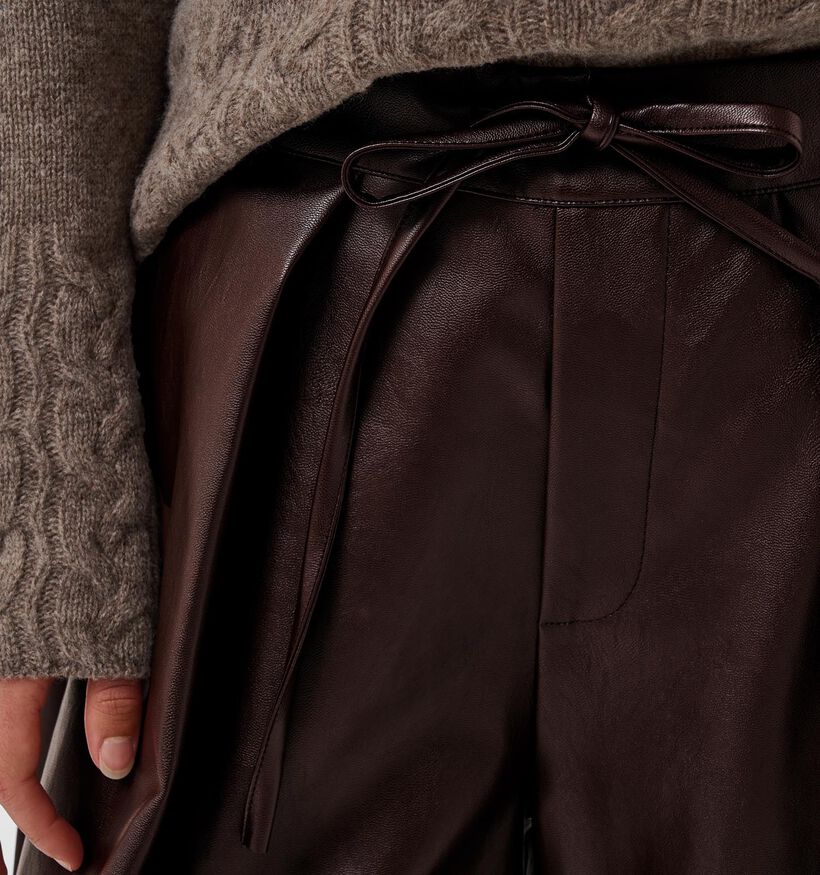 Culture Ronarda Lili Donkerbruine Faux-Leather Broek voor dames (380488)