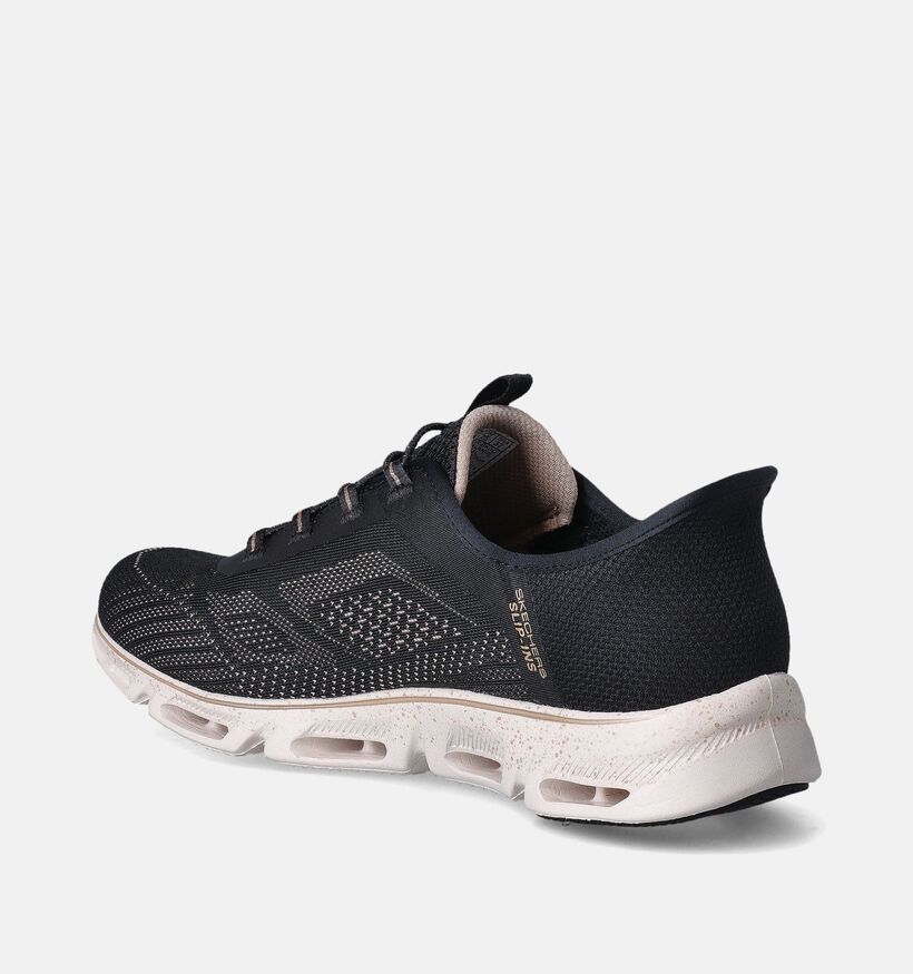 Skechers Glide Step Gratify Space Zwarte sneakers voor dames (352280)