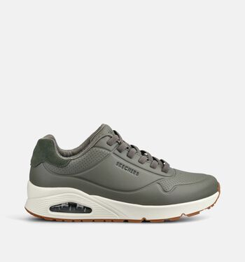 Skechers Uno Low Sneakers Zwart/Groen