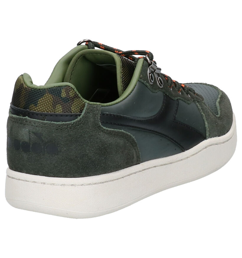 Diadora Baskets basses en Vert foncé en simili cuir (253696)