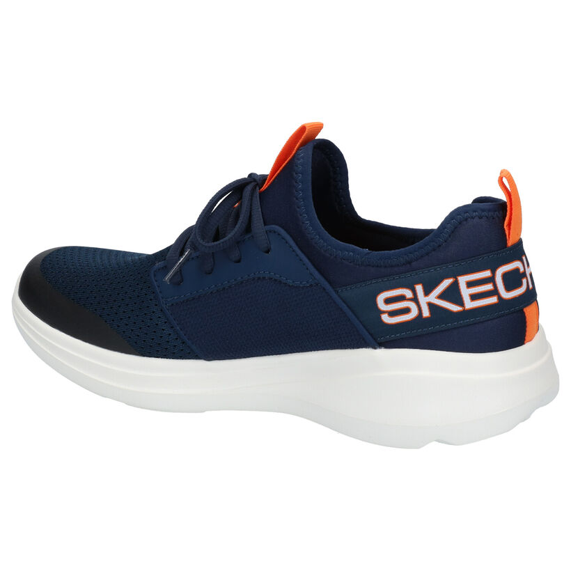 Skechers Go Run Baskets Slip-on en Bleu en textile (272837)