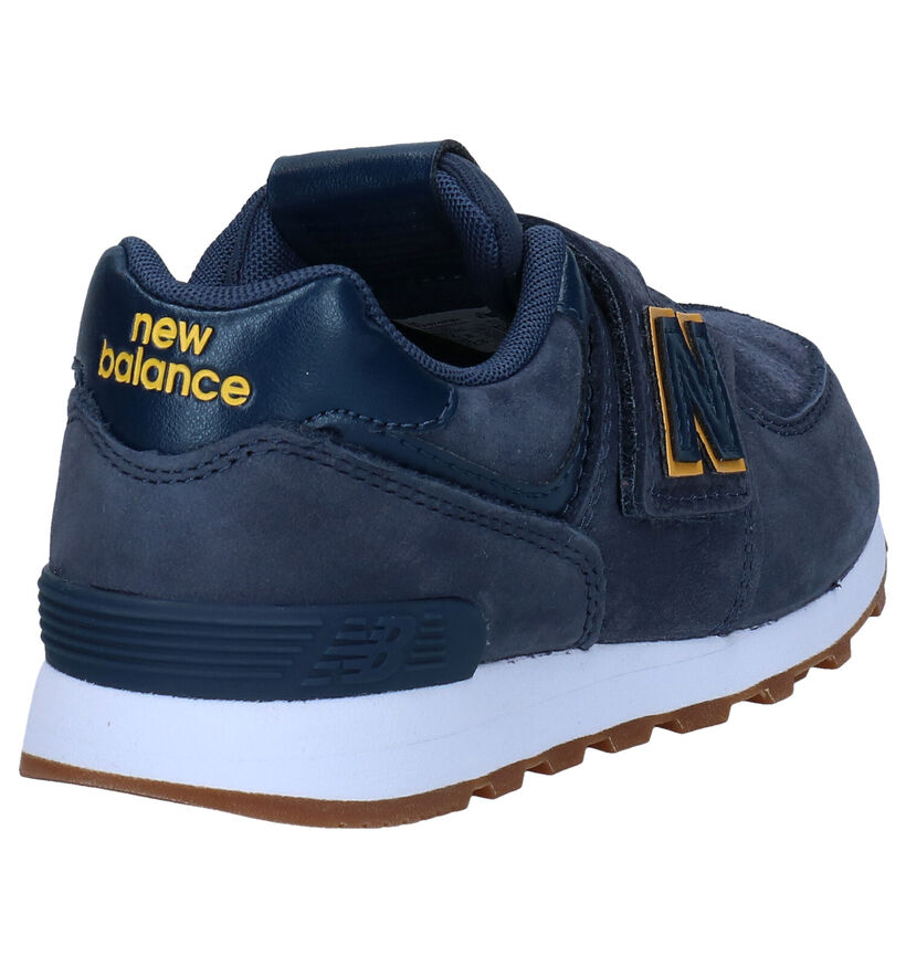 New Balance YV574 Baskets en Bleu en daim (276847)