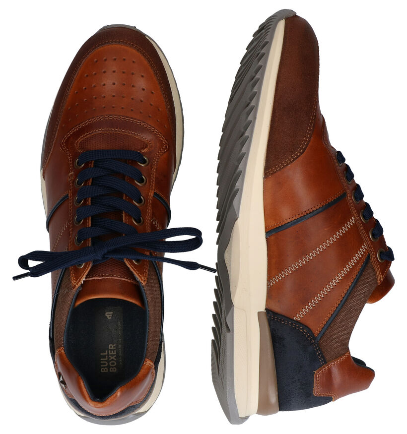 Bullboxer Chaussures à lacets en Cognac pour hommes (305083) - pour semelles orthopédiques