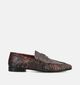 March23 Teleste Chocolat Python Bruine/Zwarte Loafers voor dames (381046)