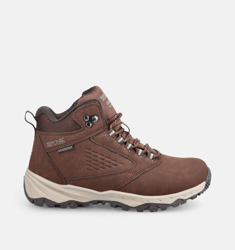 Regatta Womens Amble Chaussures de randonn&eacute;e en Brun fonc&eacute; pour femmes (378574) - pour semelles orthop&eacute;diques