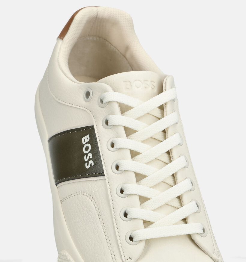 BOSS Aiden Tenn Chaussures plates en Blanc pour hommes (375718)