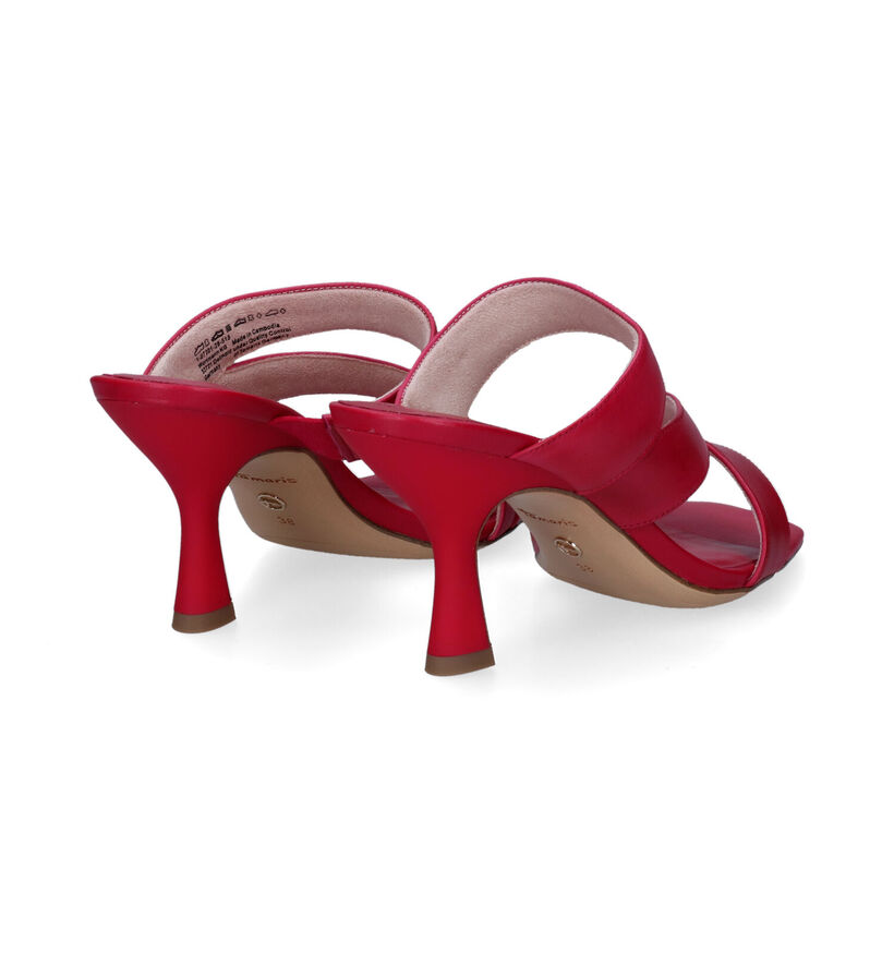 Tamaris Zwarte Slippers in leer (306381)