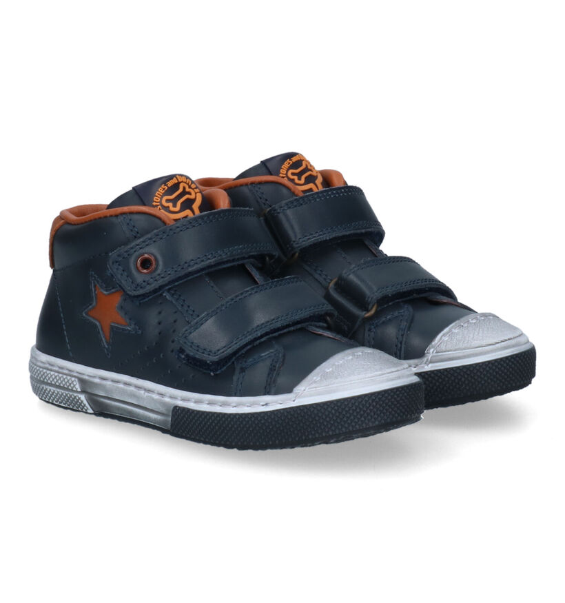 STONES and BONES Rosti Chaussures à velcro en Bleu pour garçons (313880) - pour semelles orthopédiques