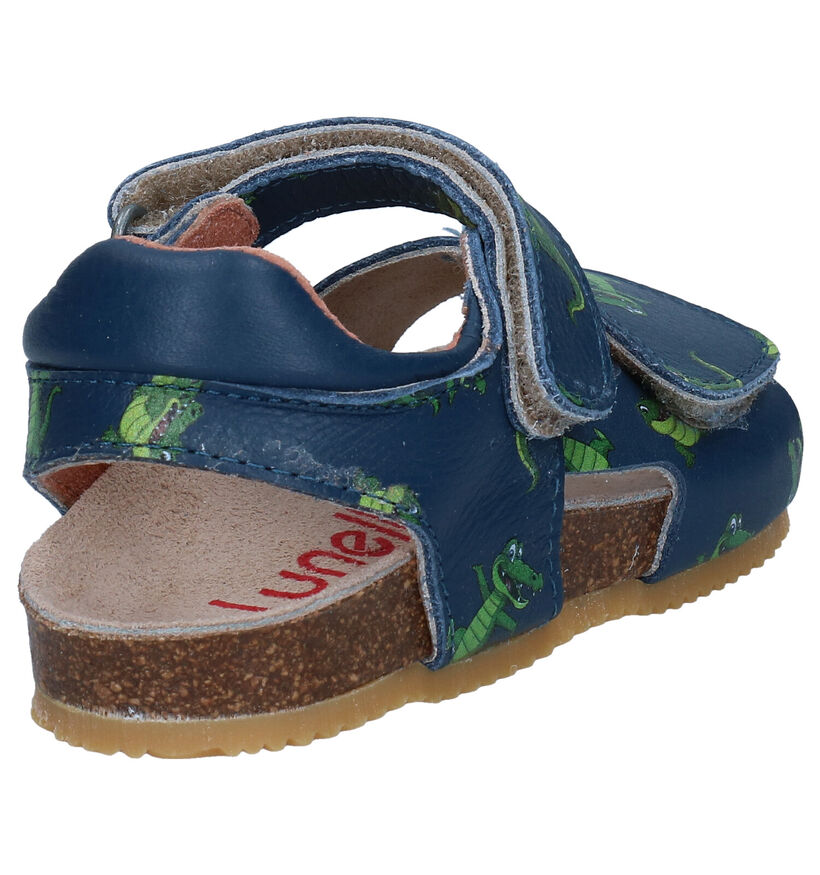 Lunella Sandales en Bleu foncé en cuir (287246)