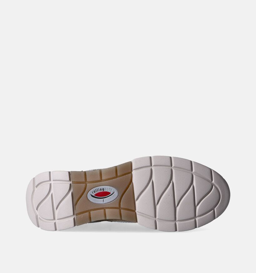 Gabor Rollingsoft Beige Veterschoenen voor dames (352061) - geschikt voor steunzolen