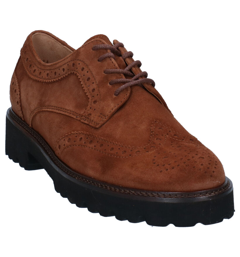 Gabor Best Fitting Cognac Oxford Veterschoenen in nubuck (283537)