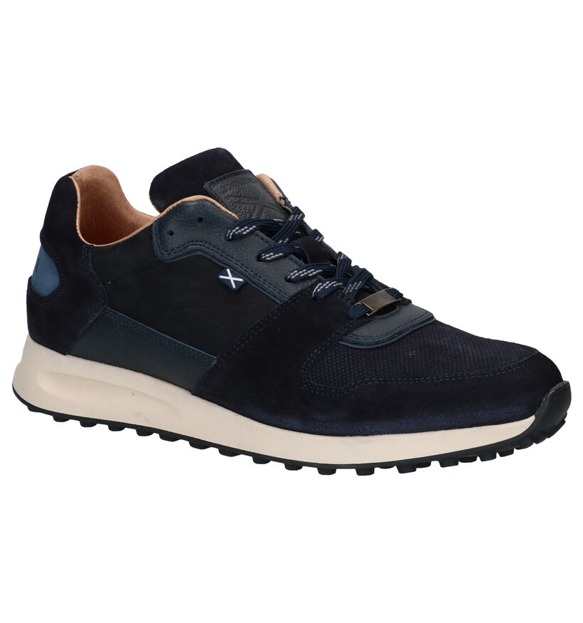 Scapa Blauwe Veterschoenen in nubuck (282923)