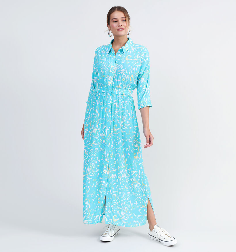 comma casual identity Robe chemise en Turquoise pour femmes (327274)