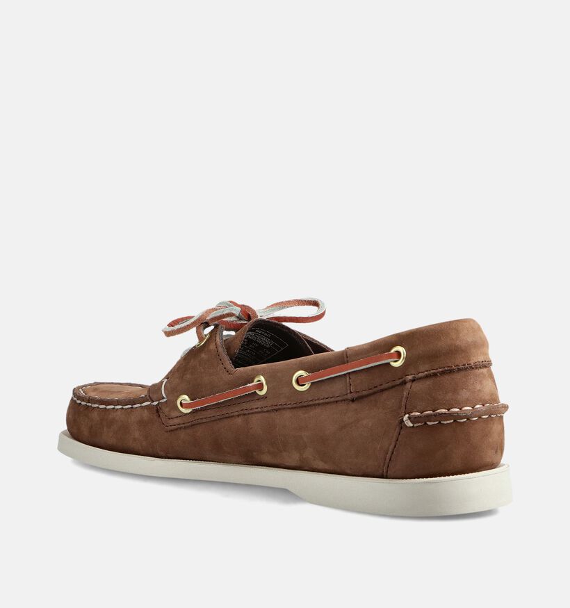 Sebago Dockside Portland Nubuck Chaussures bateau en Marron pour hommes (363893)
