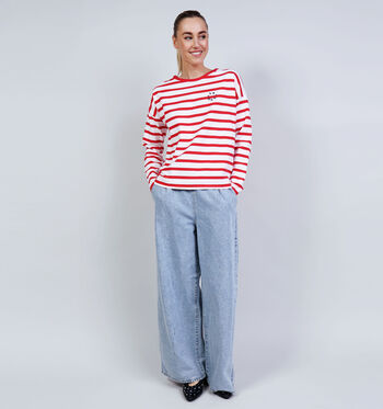 Elbsand T-shirts Blauw/Rood