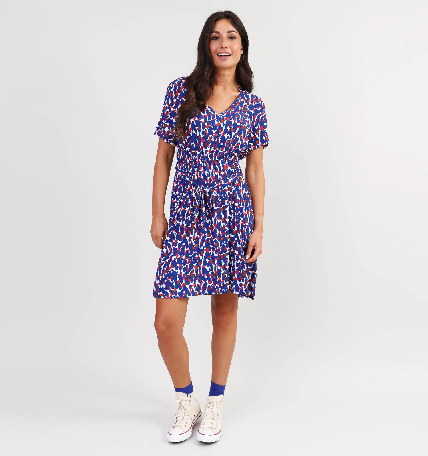 Vila Ruma Blauwe Wikkeljurk Dames Kleedjes Online op TORFS.BE