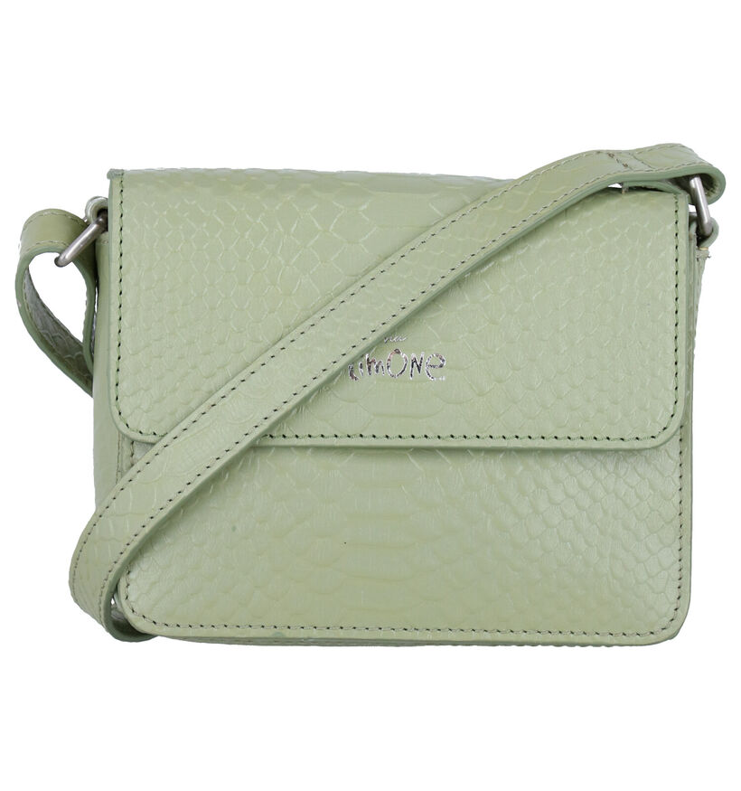 Via Limone Koraalrode Crossbody Tas in leer (276262)