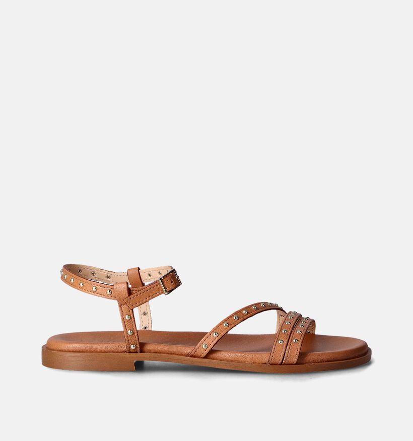 Laurent David Sandales Plates en Cognac pour femmes (357764)