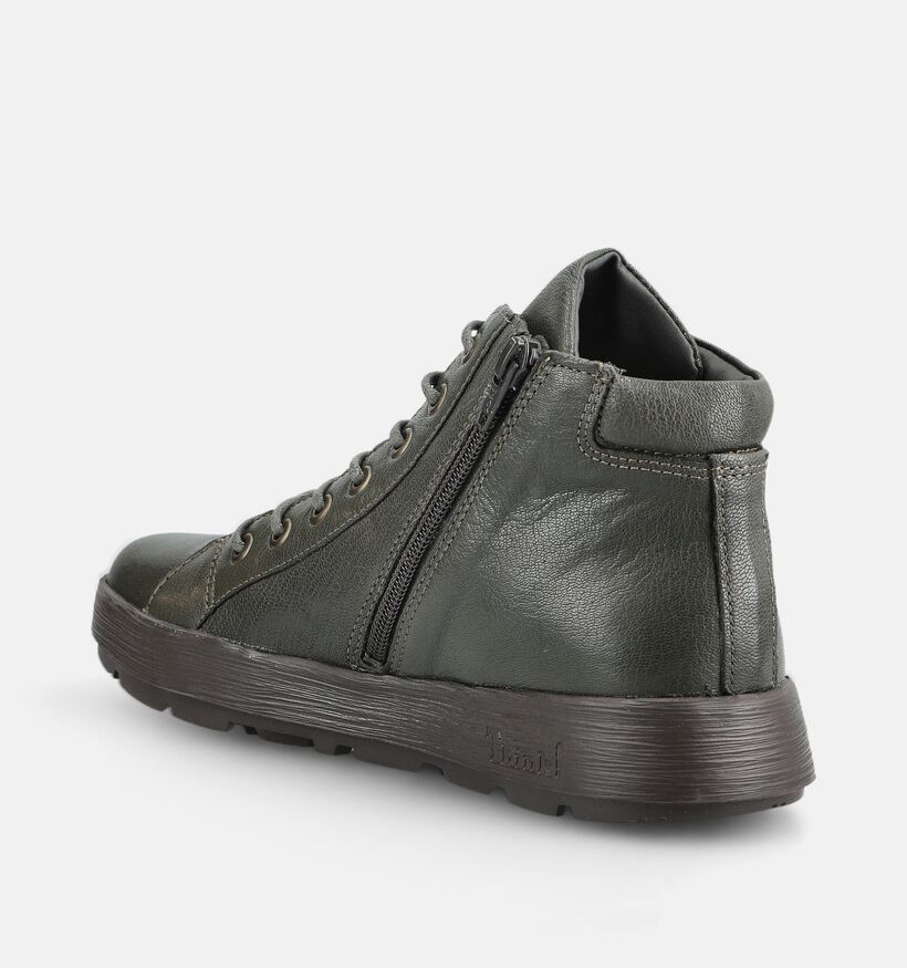 Think! Comoda Kaki Boots met Veters voor dames (381351) - geschikt voor steunzolen
