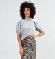 Minus Mika Pull avec manches bouffantes en Gris pour femmes (349690)