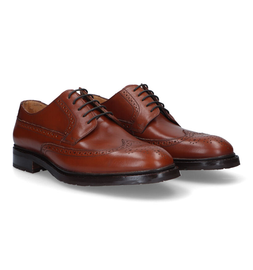 Ambiorix Grayson Chaussures à lacets en Cognac pour hommes (327702)
