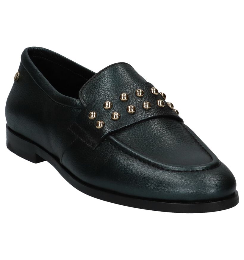 Tommy Hilfiger Donker Groene Mocassins in leer (225227)