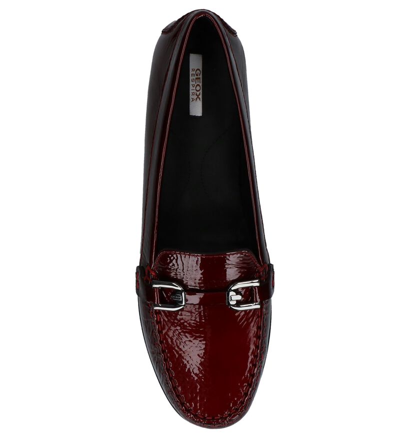 Geox Elidia Donker Rode Mocassins, , pdp