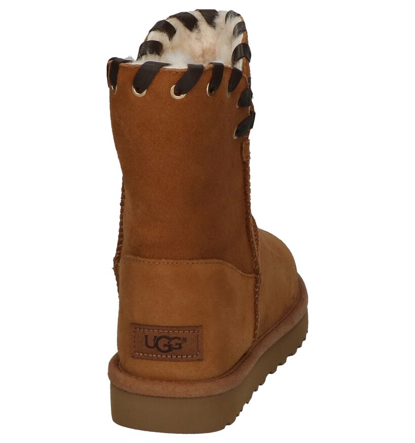 Cognac Korte Laarzen UGG Aidah in daim (200145)