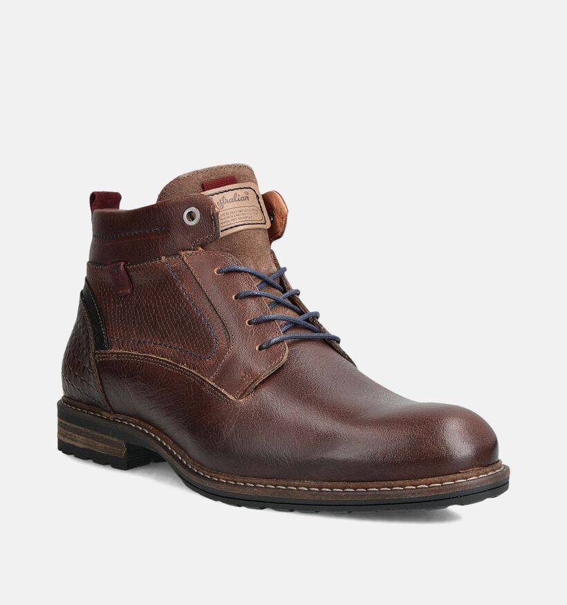 Australian Conley Cognac Veterlaarzen voor heren (361662) - geschikt voor steunzolen