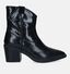 Signatur Zwarte Cowboy Boots in leer (332020)