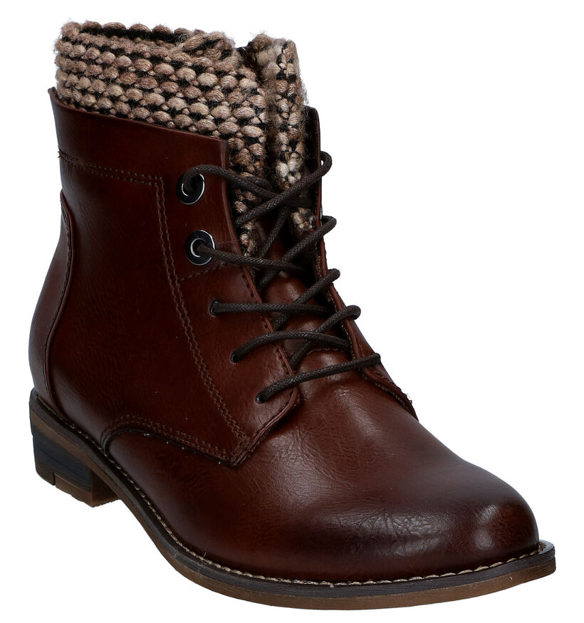 Marco Tozzi Bottines à lacets en Marron en cuir (296930)