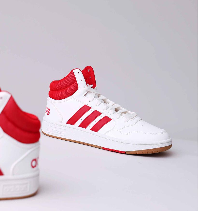 adidas Hoops 3.0 Mid Witte Sneakers voor heren (329391)